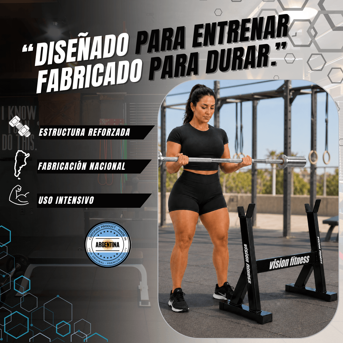 Soporte Porta Barra para Entrenamiento
